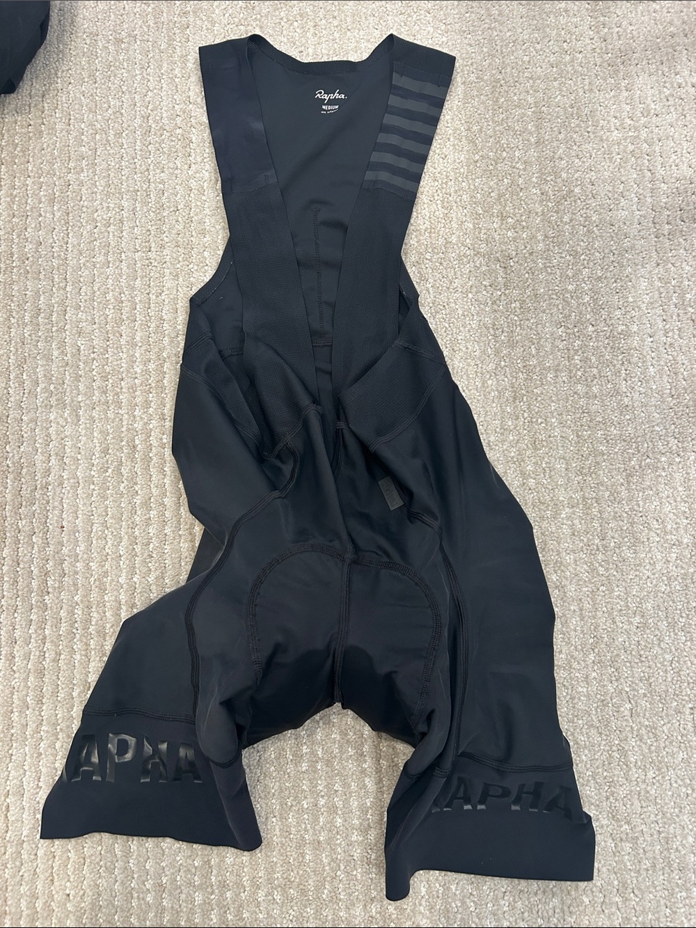 Rapha Black mens Cycling Bib Shorts One-Piece